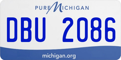 MI license plate DBU2086