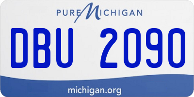 MI license plate DBU2090