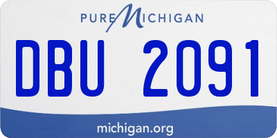 MI license plate DBU2091