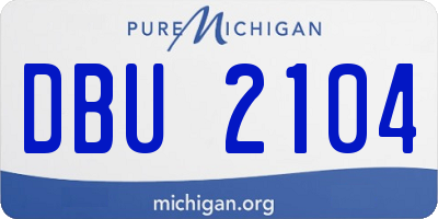 MI license plate DBU2104