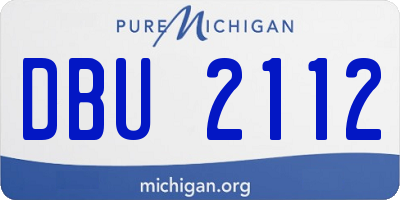 MI license plate DBU2112