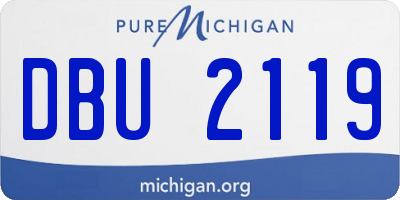 MI license plate DBU2119