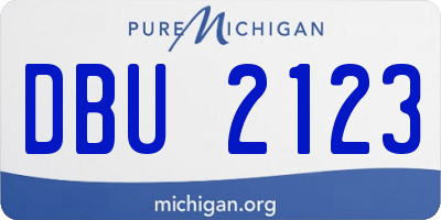 MI license plate DBU2123