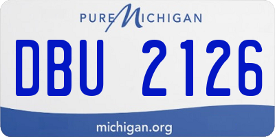MI license plate DBU2126