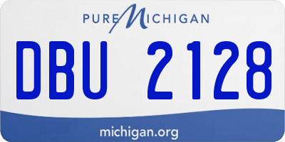 MI license plate DBU2128
