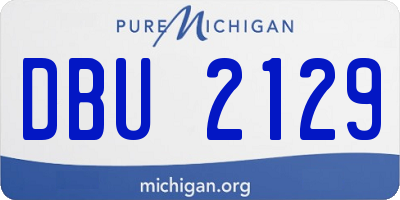 MI license plate DBU2129