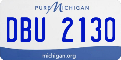 MI license plate DBU2130