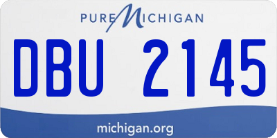 MI license plate DBU2145