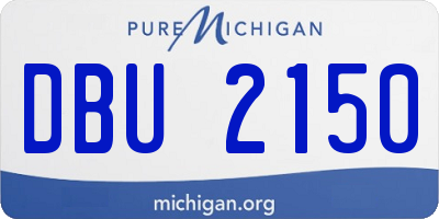 MI license plate DBU2150