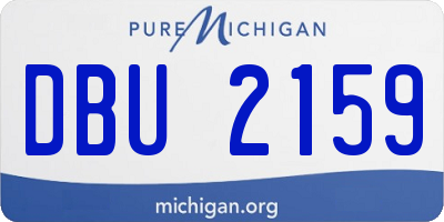 MI license plate DBU2159