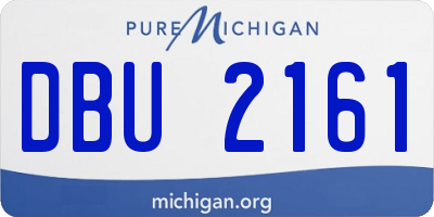 MI license plate DBU2161