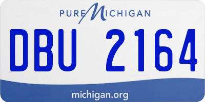 MI license plate DBU2164
