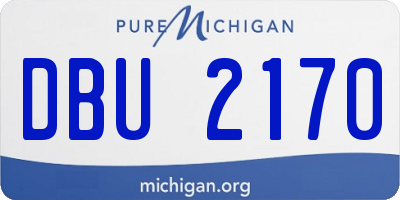 MI license plate DBU2170