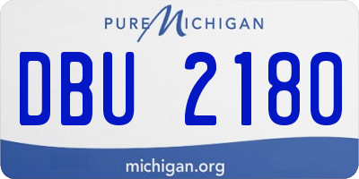 MI license plate DBU2180