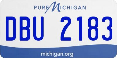 MI license plate DBU2183