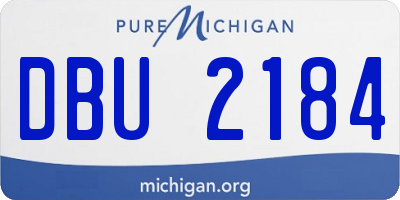 MI license plate DBU2184
