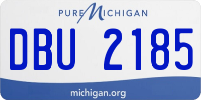 MI license plate DBU2185