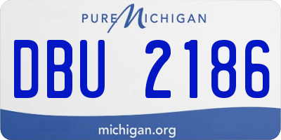 MI license plate DBU2186