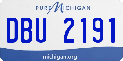 MI license plate DBU2191