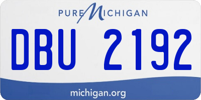 MI license plate DBU2192