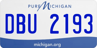 MI license plate DBU2193