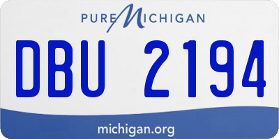 MI license plate DBU2194