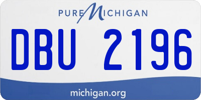 MI license plate DBU2196
