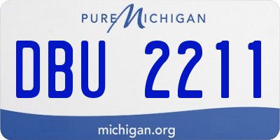 MI license plate DBU2211