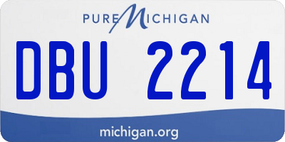 MI license plate DBU2214