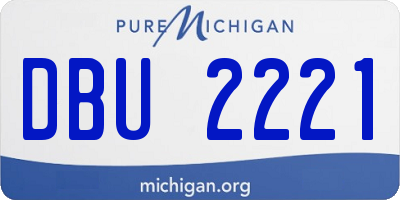 MI license plate DBU2221