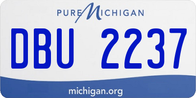 MI license plate DBU2237