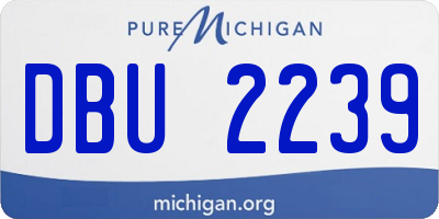 MI license plate DBU2239