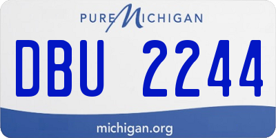 MI license plate DBU2244