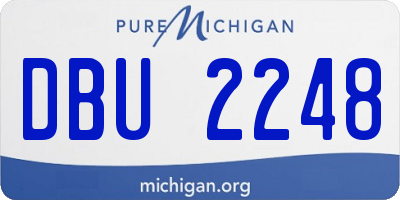MI license plate DBU2248
