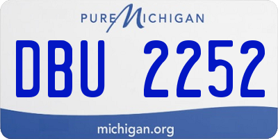 MI license plate DBU2252