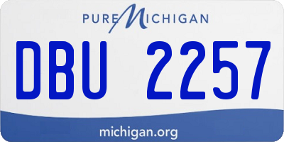 MI license plate DBU2257