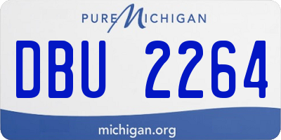 MI license plate DBU2264