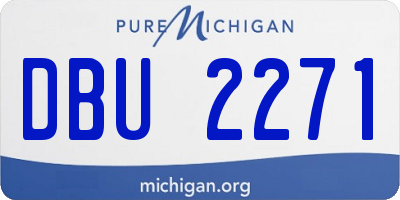 MI license plate DBU2271