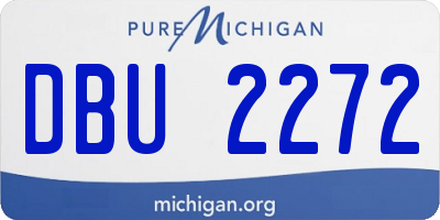 MI license plate DBU2272