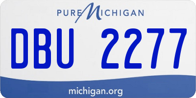 MI license plate DBU2277