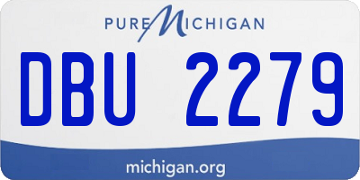MI license plate DBU2279