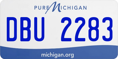 MI license plate DBU2283