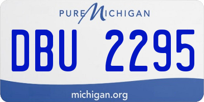 MI license plate DBU2295