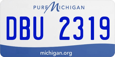 MI license plate DBU2319