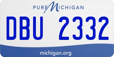 MI license plate DBU2332