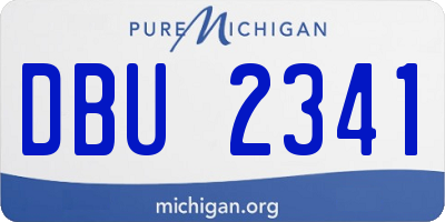 MI license plate DBU2341