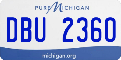 MI license plate DBU2360