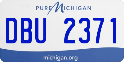 MI license plate DBU2371