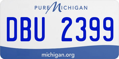 MI license plate DBU2399