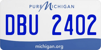 MI license plate DBU2402
